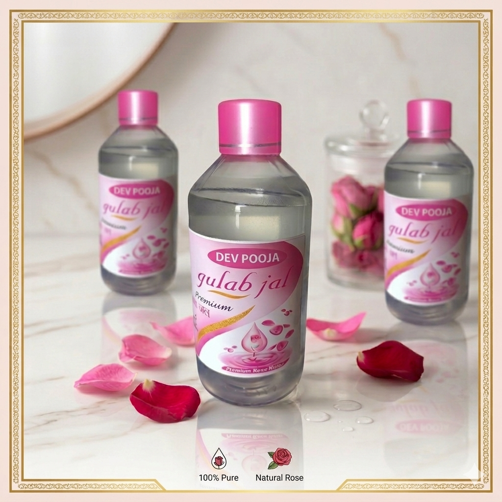 Rose Water 100% Pure By Dev Pooja